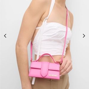 JACQUEMUS Pink Le Bambino Leather Top-Handle Bag (small)